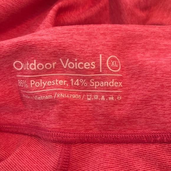 Outdoor Voices Flamingo Pink Activewear Workout Set - Picture 7 of 9